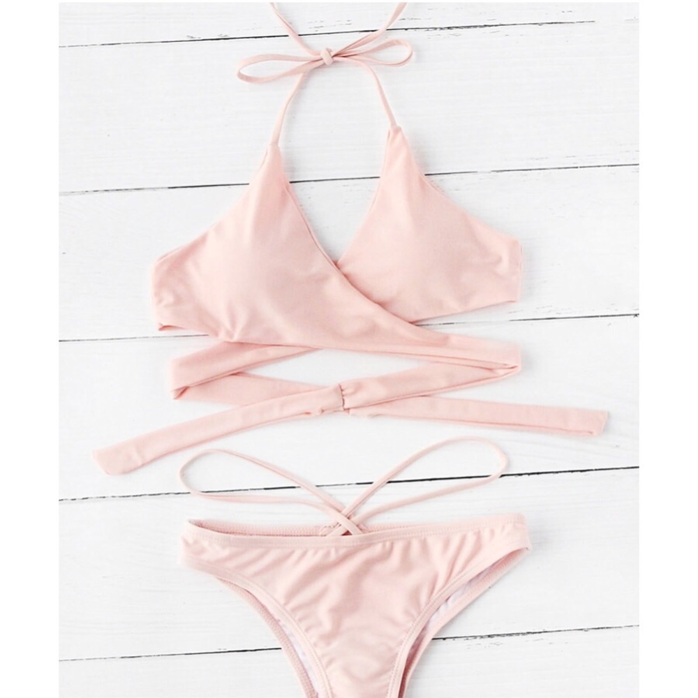 Two Piece Wrap Swimsuit!